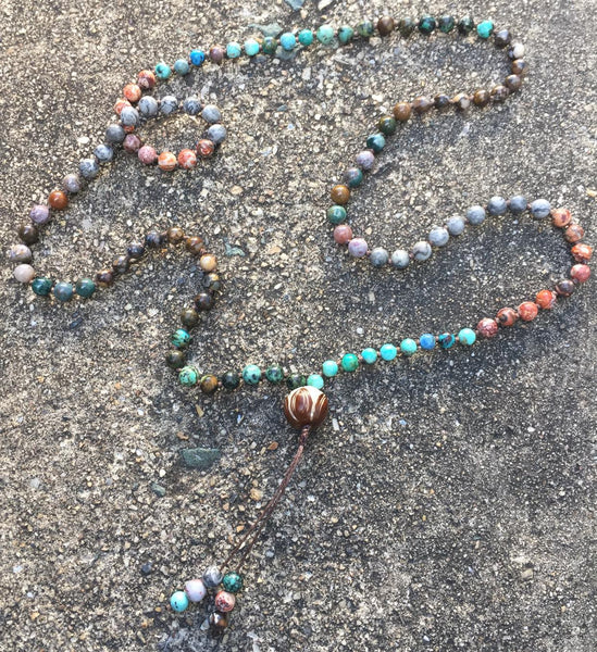 Mala Prayer Beads 108 - Earthy Tribal Combination