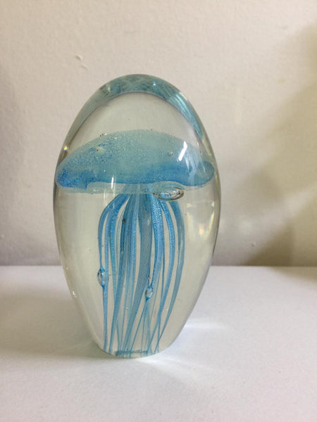 Glass Jellyfish paperweight